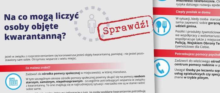 Na co mogą liczyć osoby objęte kwarantanną