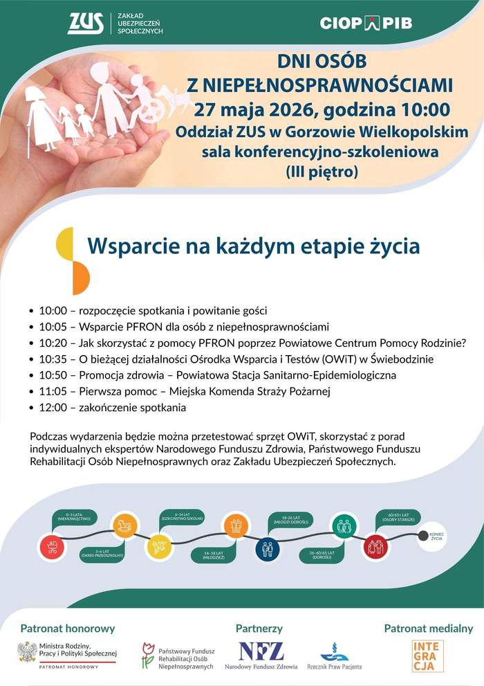 Pokaż zdjęcie: Plakat informacyjny z harmonogramem spotkania 