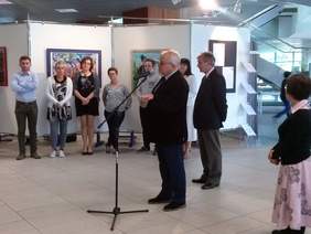 Otwarcie wystawy Sztuka Osób Niepełnosprawnych w Bibliotece Śląskiej w Katowicach - Prof. zw. dr hab. Jan Malicki  