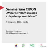 Grafika wypełniona treścią informacyjną dotyczącą szczegółów spotkania w Żaganiu