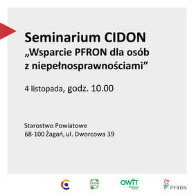 Grafika wypełniona treścią informacyjną dotyczącą szczegółów spotkania w Żaganiu