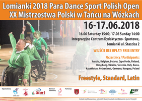 Plakat XX Mistrzostw Polski w Tańcu na Wózkach