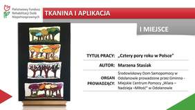 Pokaż zdjęcie: Marzena Stasiak autor pracy pt.:"Cztery pory roku w Poslce"