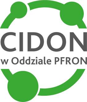 Pokaż zdjęcie: Zielone koło z napisem: ,,CIDON w Oddziale PFRON’’