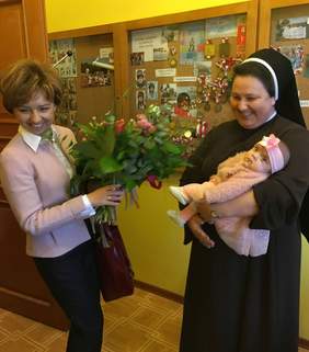 Pokaż zdjęcie: Prezes Zarządu PFRON z wizytą u Sióstr Serafitek w Poznaniu