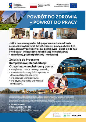 Pokaż zdjęcie: Plakat kompleksowej rehabilitacji.