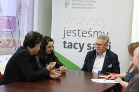 Pokaż zdjęcie: Przedstawiciele Fundacji Nieprzetartego Szlaku i Oddziału Lubelskiego PFRON