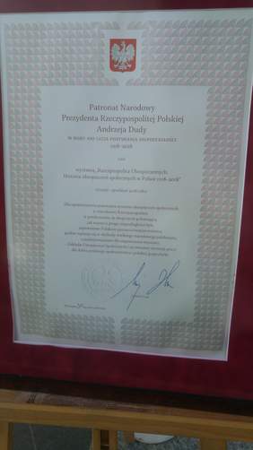 Pokaż zdjęcie: Patronat Prezydenta RP