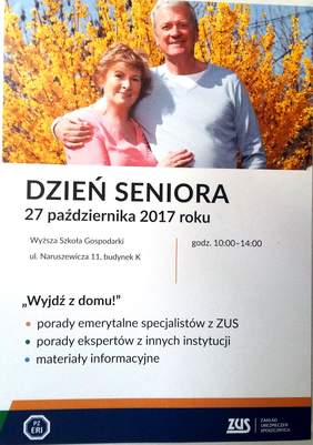 Plakat promujący akcję "Wyjdź z domu"