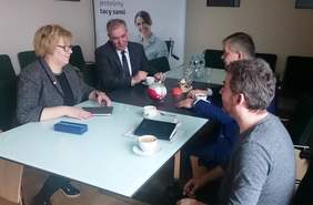 Pokaż zdjęcie: Spotkanie w siedzibie Oddziału Małopolskiego PFRON