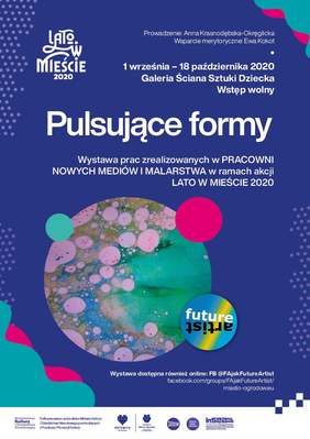 Pokaż zdjęcie: Plakat informujący o wystawie w instytucji Katowice Miasto Ogrodów