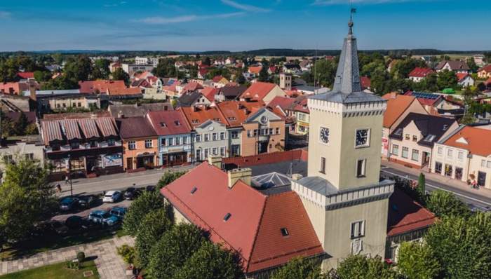 Pokaż zdjęcie: Widok z lotu ptaka na starówke Kargowej 