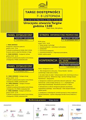 Program Targów Dostępności - program targów opisany jest w treści komunikatu