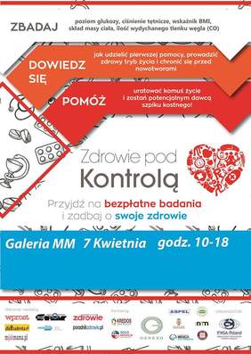 Pokaż zdjęcie: „Zdrowie pod Kontrolą” – zaproszenie na bezpłatne badania