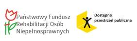 Pokaż zdjęcie: Na zdjęciu po lewej stronie znajduje się logo PFRON. Z kolei po prawej stronie umieszczone jest logo programu "Dostępna przestrzeń publiczna". 