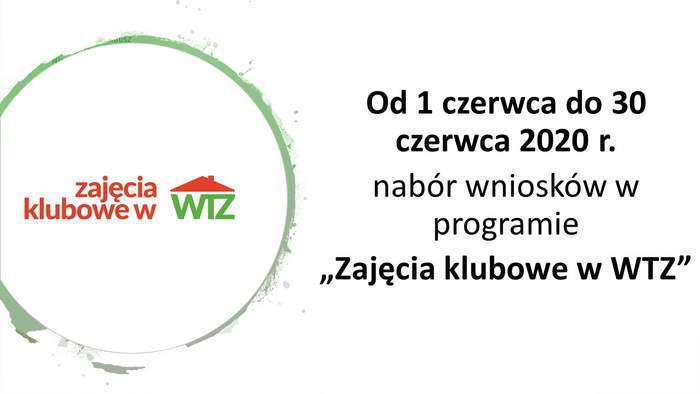 Pokaż zdjęcie: Drugi nabór wniosków na Zajęcia Klubowe w WTZ