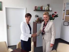dyrektor Oddziału wielkopolskiego PFRON Anna Skupień, Marszałek Marzena Wodzińska