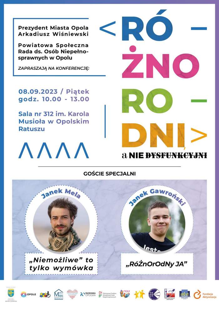Plakat Rożnorodni a nie dysfunkcyjni, Informacje z plakatu znajdują się w treści komunikatu