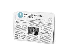 Pokaż zdjęcie: Karolina Kasprzak ze statuetką „Lodołamacza” w kategorii „Dziennikarz bez barier"