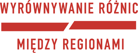 Logotyp z napisem Wyrównywanie różnic między regionami
