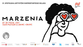 Pokaż zdjęcie: Baner promujący Międzynarodowe Spotkania Artystów Nieprzetartego Szlaku 