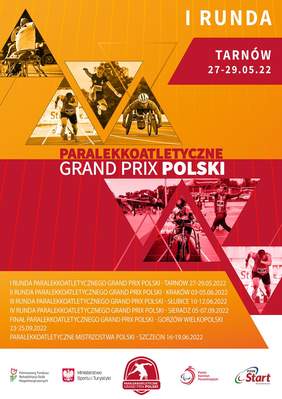 Pokaż zdjęcie: Na plakacie terminarz zawodów rozgrywanych w ramach Paralekkoatletycznego Grand Prix Polski - terminarz opisany w treści komunikatu