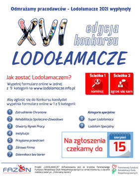 Pokaż zdjęcie: Na białym tle informacje jak zostać lodołamaczem 