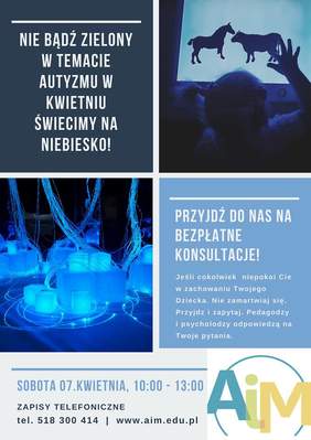Plakat informujacy o konsultacjach (wszystkie dane umieszczono w artykule)