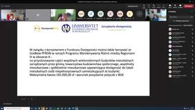 slajd ze spotkania - treści dotyczące dostępności