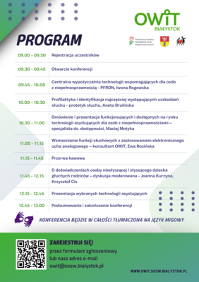 Pokaż zdjęcie: Program konferencji w treści artykułu.