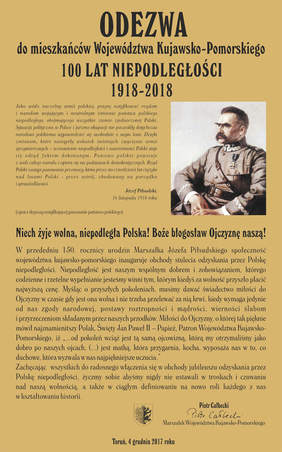 Odezwa do mieszkańców wojewóztwa kujawsko-pomorskiego