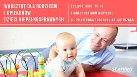 Pokaż zdjęcie: Plakat promujący bezpłatny warsztat dla rodziców dzieci niepełnosprawnych